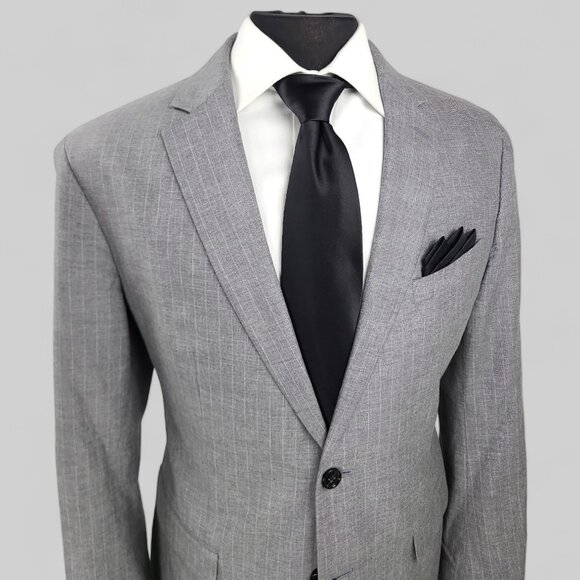 Banana Republic Other - Banana Republic Slim Fit Gray Stripped Blazer 44R